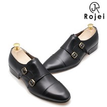 로제이_슈즈 로제이 남자 투 버클 몽크 스트랩 수제화 RMB005_BL