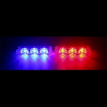 경찰 조명 3 Led 스트로브 조명 자동 플래시 스트로보 스코프 스트로브 라이트 자동차 및 오토바이용 비상 안전 경고등, 03 Red and Blue