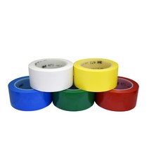 3M 471 바닥 라인 테이프 재단 안전 위험 표시 경계선, 3M 471라인테이프 적색 폭25mm
