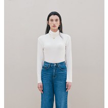 써틴먼스 RIBBED TURTLENECK TOP (WHITE)