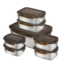 퀸센스 스텐 밀폐용기 반찬통 찬합 7종 옵션선택 1개, 320ml
