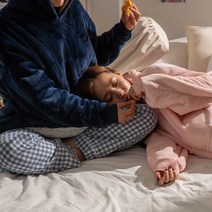 방콕 집순이 후드담요 캠핑 원피스담요 네이비
