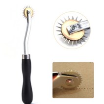 가죽공예 스티치 마킹휠 기어 구멍 룰렛 라인 간격 바느질 도구 DIY 가죽공예키트 취미, 단품, 단품