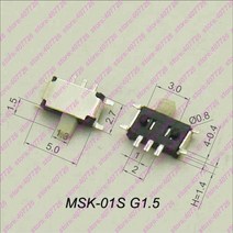 20PCS 인터럽터 MSK-01S G = 1.5MM 슬라이드 스위치 7 핀 2 PCB 마운트 토글 핸들, 한개옵션0