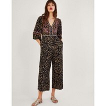 Monsoon 몬순 Batik 자수 점프수트 in 렌징 에코베로 블랙 125422