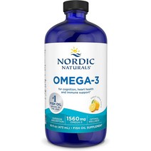 북유럽 천연 오메가 3 1560mg 레몬 맛 16온스 피쉬오일 EPA DHA 약96일분, 8 Fl Oz 237ml