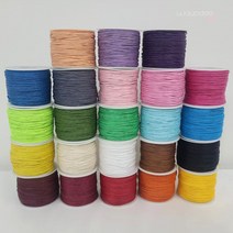 와요또 1mm 컬러 왁스끈 70m 소품 목걸이 팔찌 만들기 팔찌끈, 6.노랑, 1개