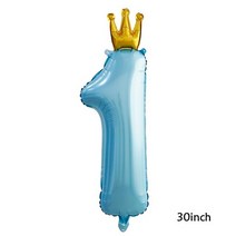 link baby boy girl 편지 호일 풍선 베이비 샤워 생일 웨딩 파티 대형 연결 아기 알파벳 air globos 장식, 1pc 파란색 번호