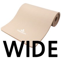 고무나라 와이드 NBR요가매트 20MM 두꺼운 운동 필라테스 홈트 두꺼운 빅사이즈매트 홈트레이닝, 크림베이지
