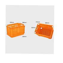 납품 전복양식집 플라스틱박스 노랑 녹색 딸기농장 이사박스 이삿짐 비닐 사무실이사 다용도사과상자 대형, 사각박스 노랑