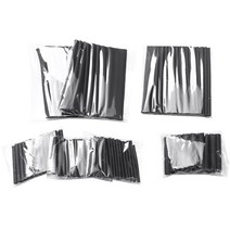 127PCS 열 수축 튜브 2 : 1 케이블 슬리브 튜브 구색 랩 와이어 튜브 폴리올레핀, 하나, 검은 색