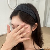레더 가죽 베이직 넓은 헤어밴드 머리띠 6컬러