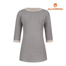 [올포유] [올포유] 여성 패턴 6부 소매 블라우스 AWBLJ6690-102_G