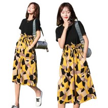 TANC 여름신상 여성 여름원피스 반팔 롱원피스 빅사이즈