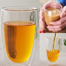 이중 유리컵(450ML) 이중유리컵 카페오픈 커피용품구매