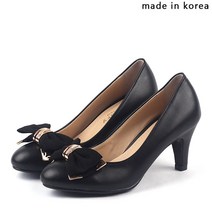 아이슈즈몰 국내제작 스몰 빅사이즈 215-270 리본 펌프스 미들힐7CM