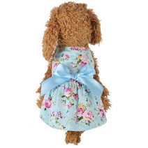 Pet Skirt Dog Cat Plaid Dress Bow Tie Cute Clothing Puppy Medium Large Costume Outfit Clothes, 02 Blue_01 XS