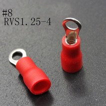 8게이지배선 (50) 와이어 링 터미널 비닐 레드 22-16 게이지 #4 #6 #8 #10 1/4 "5/16" 1/2 &quot, 03 RV1.25-4