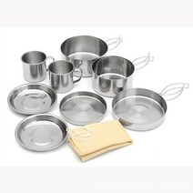 벨락코펠 벨락s9 티타늄코펠 포켁드림8개/대 초경량 스테인레스 스틸 야외 피크닉 냄비 팬 키트 캠핑 하이, 01 8pcs