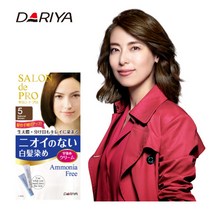 다리야 살롱드프로무향료헤어칼라 부분염색약 여성용3개세트 밝은 새치염색 새치커버 흰머리염색 일본염색약, 5호, 1개