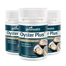 goodhealth Oyster Plus Zinc 굿헬스 뉴질랜드 오이스터 플러스 징크 아연 굴추출물 350mg 60캡슐3팩