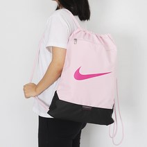 나이키 짐색 브라질리아 9.5 드로스트링 백 연 핑크 핫 핑크블랙, 상세설명참조, 1