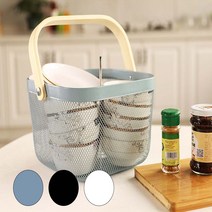 리사토르프 철제바구니 우드손잡이 다용도 수납바구니 이케아바구니, No 02.우드손잡이 철제바구니 블랙