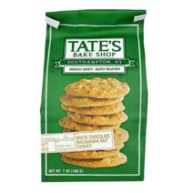 Tates Cookies White Chocolate Chip 테이츠 화이트 초콜릿 칩 쿠키 마카다미아 넛 함유 198gx4봉 28oz