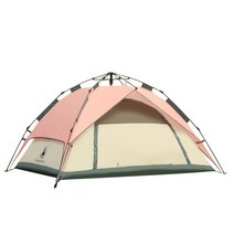 액자 화판 Hui Lingyang-3-4 인용 캠핑 텐트 여행 원터치 방수 태양 보호 자동 비치 야외, 03 Pink