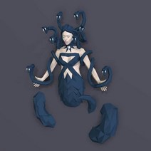 3D 가면 입체 퍼즐 종이 모형 메두사 페이퍼크래프트 종이공예 그리스신화 벽 장식, 2