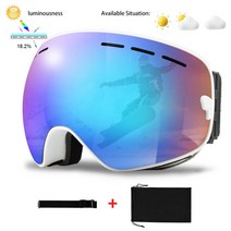 스키장고글 스노우보드고글 Uv400 이중 안개 관리 스키 고글 남성 여성 스노우보드 겨울 선글라스 야외 스, 06 HX-A-6