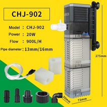 측면여과기 쌍기 수족관 필터 펌프 물고기 탱크 잠수정 공기 산소 내부 펌프 수족관 공기 펌프 웨이브 펌프 수족관 펌프, chj-902-20w, 영국 플러그
