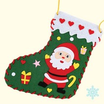 이지피아 뚝딱공작소 DIY 크리스마스 펠트 양말 만들기 키트, 산타