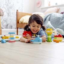 듀플로 하트 모양 호환 키덜트 레고 블럭 브릭 창의적 빌딩 블록 상자, 단일사이즈