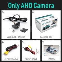자동차 카메라 전방 후방 외부용 사각지대 cctv ahd 5 인치 미러 주차 모니터, 협력사, 오직 ahd 카메라