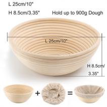 빵발효기 제빵발효기 발효기 타원형 둥근 반죽 Banneton Brotform 등나무 빵 교정 바구니 고리 버들 발효, 02 10  Round_01 as shown