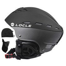 스키 장 스노우 보드 헬멧 locle 겨울 스포츠 ce 인증 소재 abs eps, 엘58-61cm, 검은 색