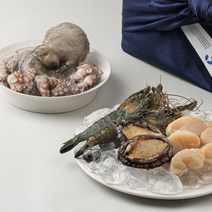 가든포레스트 돌문어삼합세트(냉동돌문어/블랙타이거새우/냉동전복/냉동키조개 관자/버터 2개 10g), 단품없음