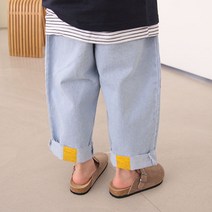 소년마켓 네온 롤업청바지