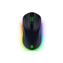 Black Shark 신형 게이밍 마우스 2 in 1 무선 유선 양지원 고속 무선 마우스 충전식 6버튼 RGB 라이트 10000DPI 6단 조정 가능 경량 게임 마우스 일본 최초 2개 백 쉘 교환 가능 리시버 포함 허니컴 디자인 마우스 Mako M1 국내 보증 정품