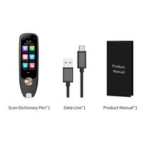 북스캔 책스캔 새로운 사전 변환 펜 스캐너 텍스트 스캐닝 읽기 번역기 장치 다국어 지원 116 언어, 01 Black