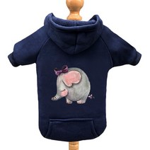 치와와 스웨터 스핑크스 고양이 후드티 고양이 포켓 디자인 작은 강아지 플라밍고 애완 동물 의류 따뜻한 겨울, Navyblue-Elephant+XL