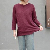 레아린넨 여성 프롬 슬라브 절개티