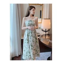 빈티지 블라워 나시 원피스 미디 스커트WHC23021205