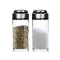 주방 글라스 양념병 90ML 2P세트 소금 후추 조미료통 유리 가루통, 없음
