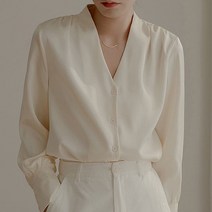 아임럭시 테린 브이넥 블라우스