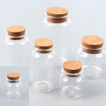 코르크 마개 원형 유리병 47X90MM 일자형유리병 샘플보관유리병