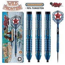 Shot! Darts Wild Frontier Trailblazer-Steel Tip Dart Set-Centre Weighted-90% Tungsten Barrels (24), 1