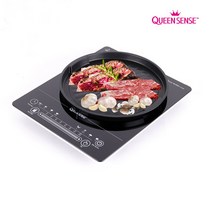 퀸센스 블랙 인덕션 원형 구이팬, 30cm, 1개