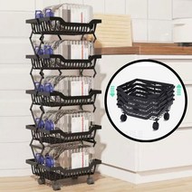 일개미몰 다용도 이동식 철제 선반 5단 접이식 세탁실 틈새 주방 선반 수납